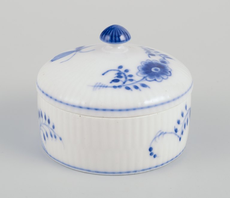 Royal Copenhagen Blue Fluted Plain lidded jar.