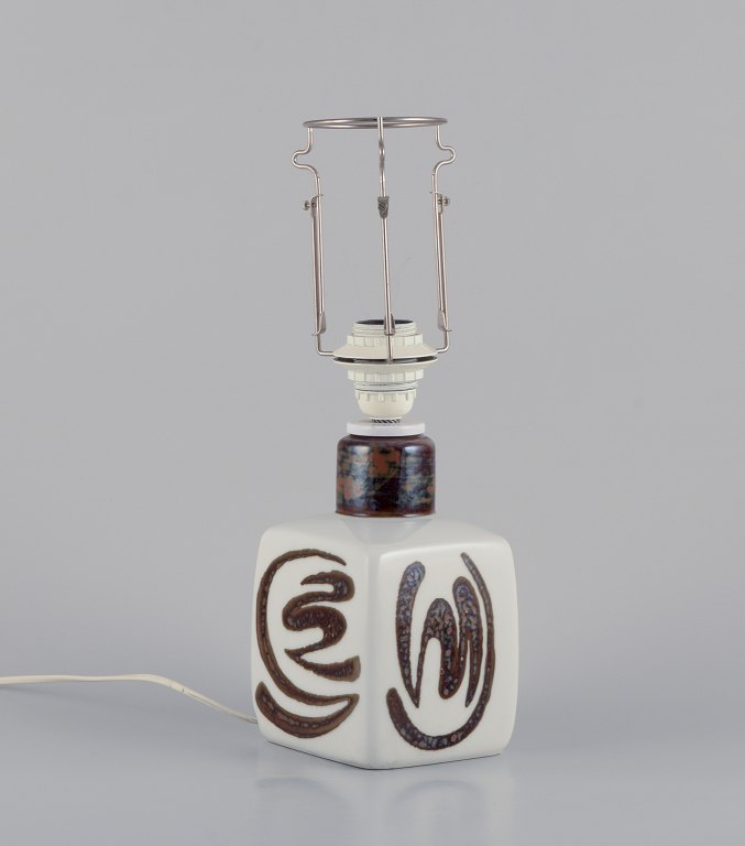 Carl Harry Stålhane for Rörstrand. "Orient" ceramic table lamp.