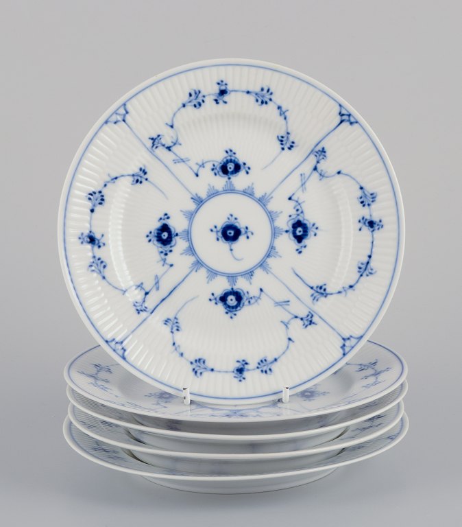 Royal Copenhagen Blue Fluted Plain. Five plates.