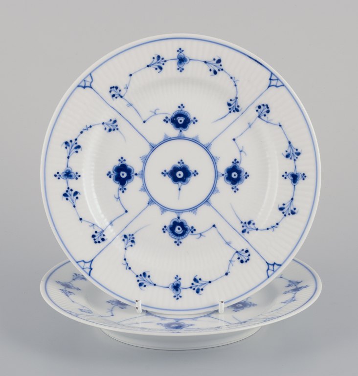 Royal Copenhagen Blue Fluted Plain. Two plates.