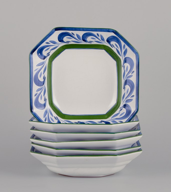 Herend, Hungary. A set of six deep ceramic plates.