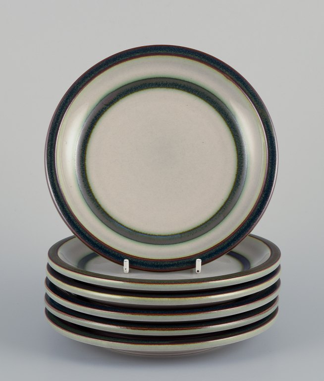 Bing & Grøndahl, "Tema". Six plates in stoneware.