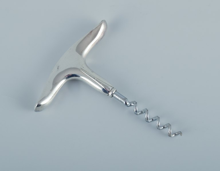 W & S Sørensen, Danish silversmith, "Patricia" corkscrew in sterling silver and 
stainless steel.