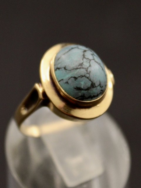 14 carat gold ring size 56 with turquoise