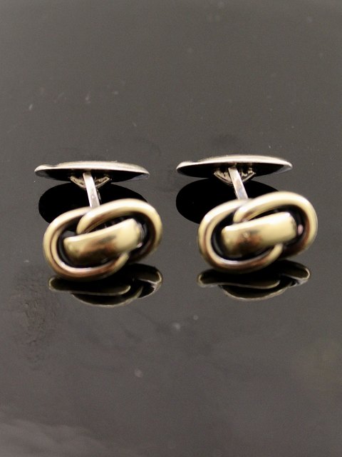 830 silver-gilt knot cufflinks