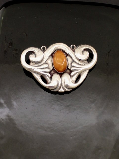 Art Nouveau silver brooch