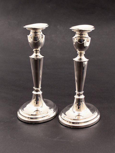 A pair of 830 silver candlesticks,