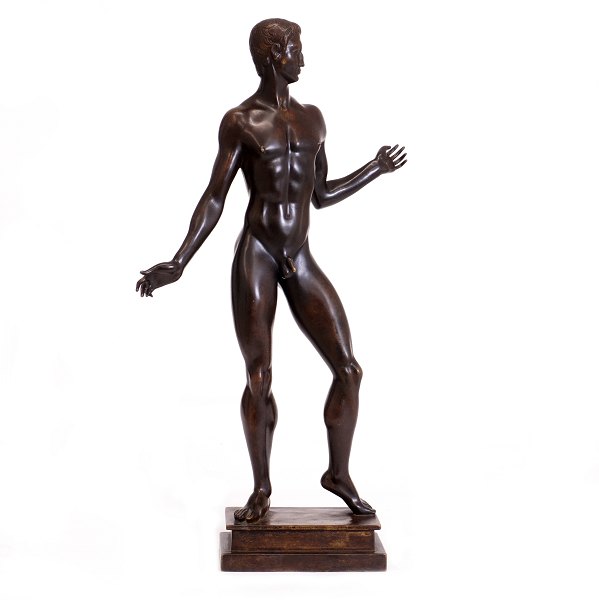 Johannes Bjerg bronze sculpture. Johannes C. Bjerg, 1886-1955, patinated bronze 
sculpture "Imperator". Signed "Johannes C. Bjerg" and dated 1919. H: 52cm