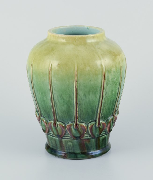 Höganäs, Sweden.
Ceramic vase in Art Nouveau style.