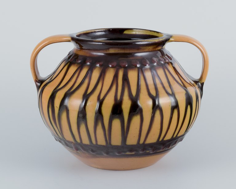 Kähler, Denmark. Ceramic vase.
Classic shape with two handles.