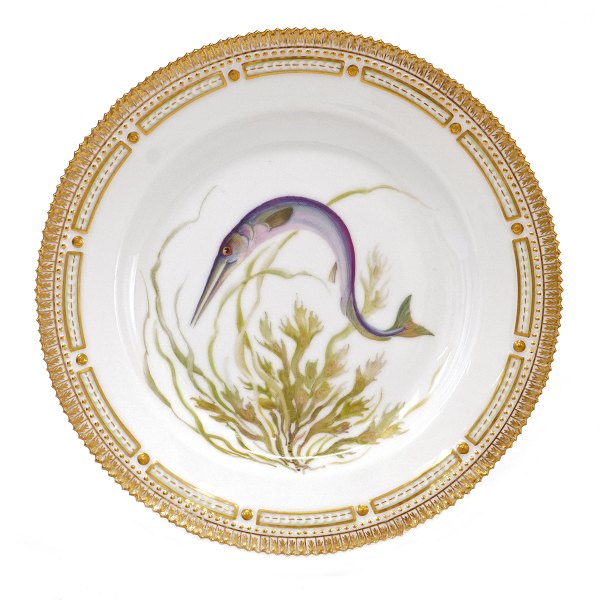 Royal Copenhagen Fauna Danica plate 3549 "Belone Vulgaris" dated 1962. D: 25,5cm