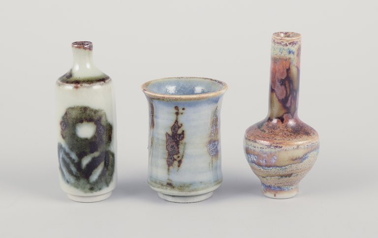 Carl Harry Stålhane for "Designhuset", Sweden.
Three unique miniature vases in stoneware.