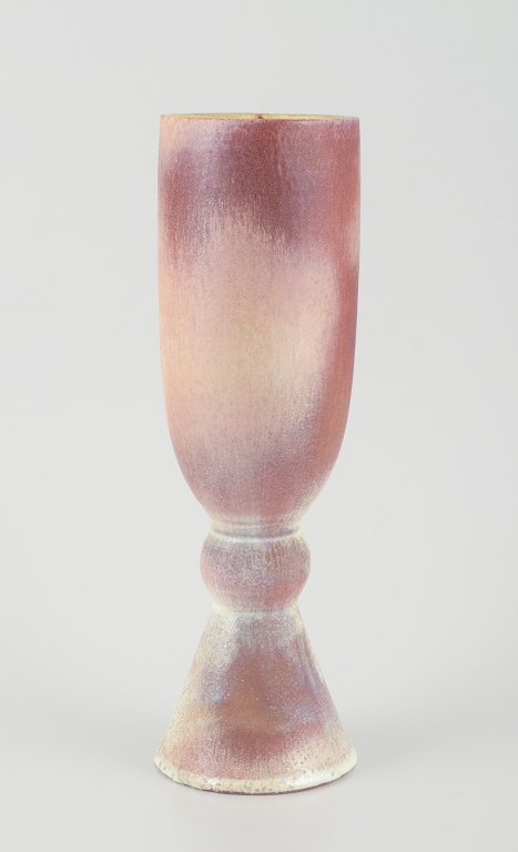 Suzanne Ramié for Madoura, France. Ceramic vase.
Crystal glaze in sand tones.