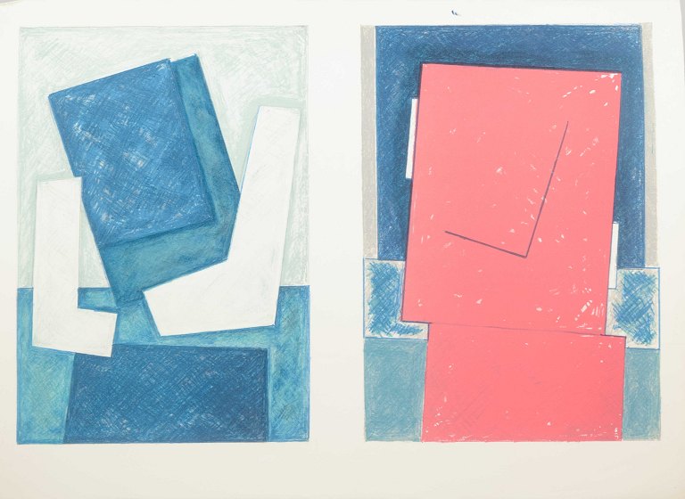 Osmund Hansen
To abstrakte litografier på samme ark.
Unsigned.