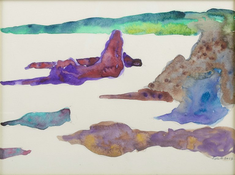 Jytte Abildstrøm (1934–2025)
Composition, 2013.
Watercolor on paper.