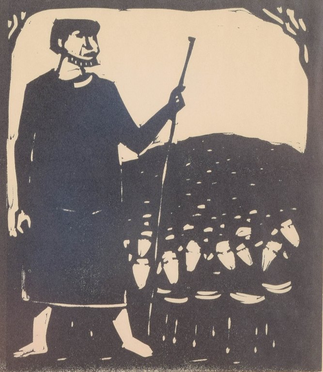 Åke Holm
Woodcut with biblical motif.