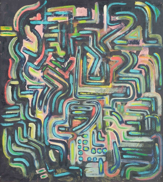 Carsten Hellström
Swedish artist
“Krets II”.
Oil on board, 1982.