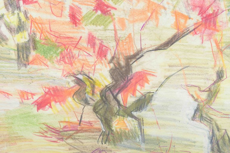 Brita af Klercker (1906–2001)
Abstract composition.
Pastel on paper.