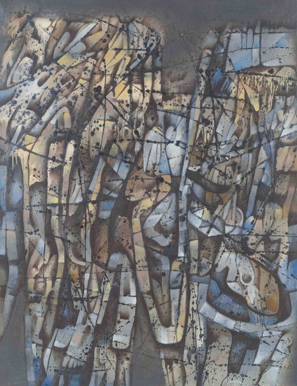 Jacques Lacomblez (b. 1934)
“Réservé aux Sirènes”.
Oil on canvas.