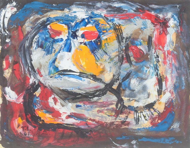 Tom Lindhardt
Composition.
Mixed media on paper, 1968.