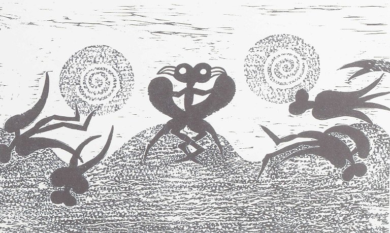 Mogens Zieler (1905-1983) – Serigraphy with fabulous figures