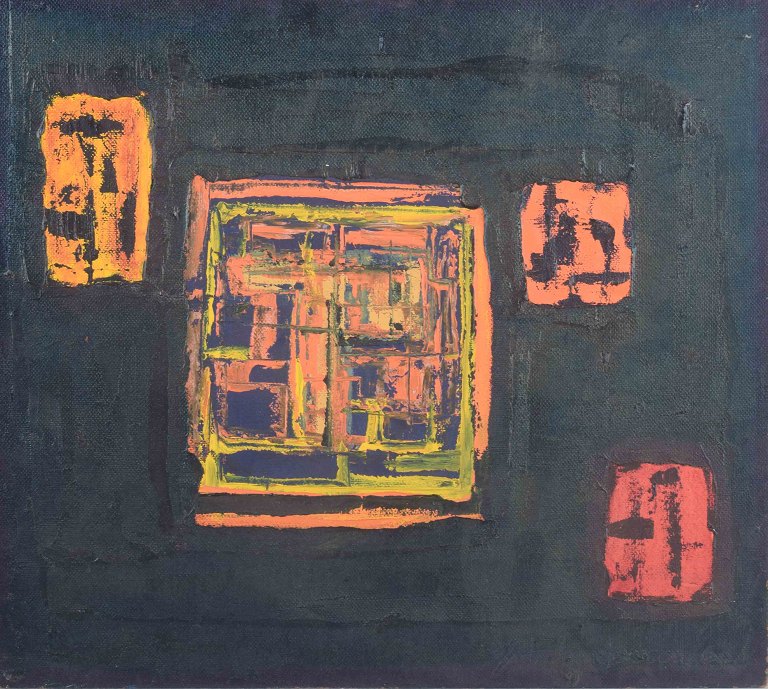 Scandinavian artist
Abstract composition.
Oil on panel.