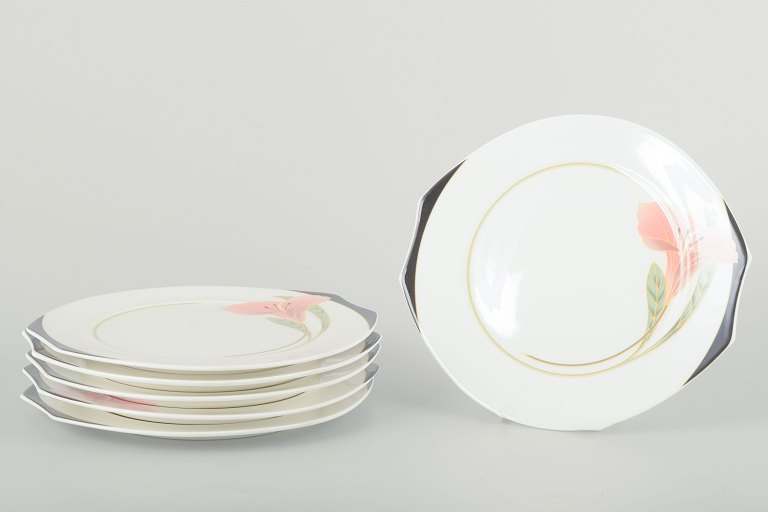 Villeroy & Boch6 cake plates “Iris”, 1980s.