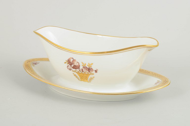 Royal CopenhagenGolden Basket, Sauce Boat.