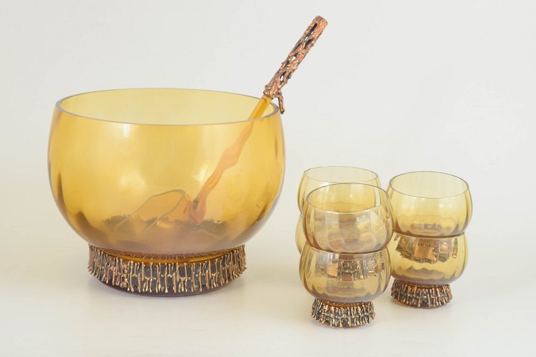 Pentti Sarpaneva for Turun Hopea, punch bowl set.