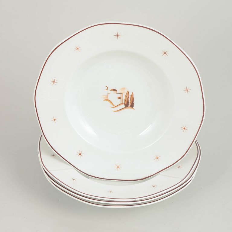 Arabia, Orient, set of 4 deep plates.