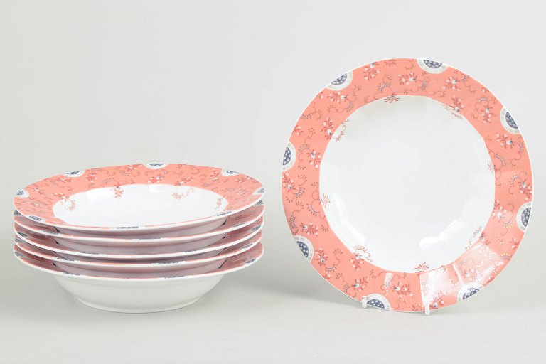 Royal Copenhagen, Fairytale set of 6 deep plates.