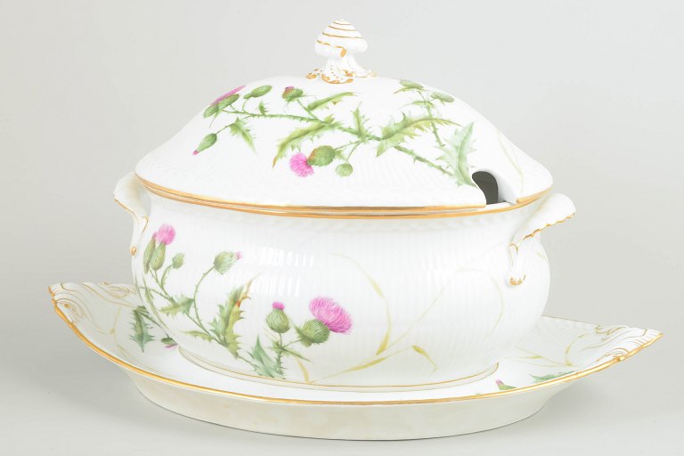 Royal Copenhagen, antique large soup tureen with stand.