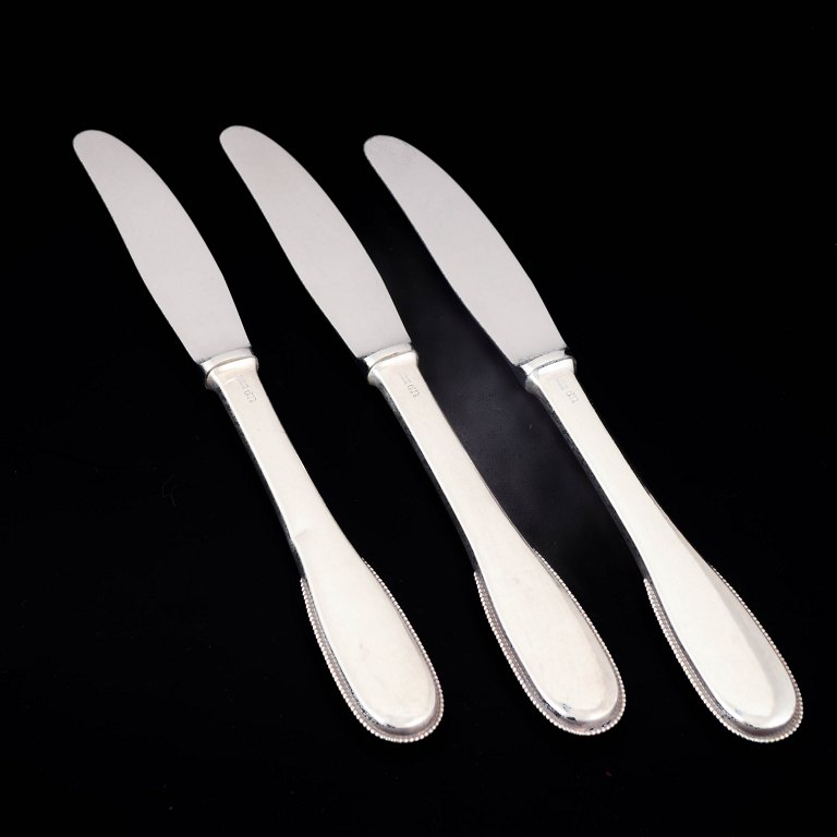 Evald Nielsen, set of three dinner knives. Model number 14. 
