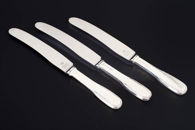 Evald Nielsen, three lunch knives. Model number 14.