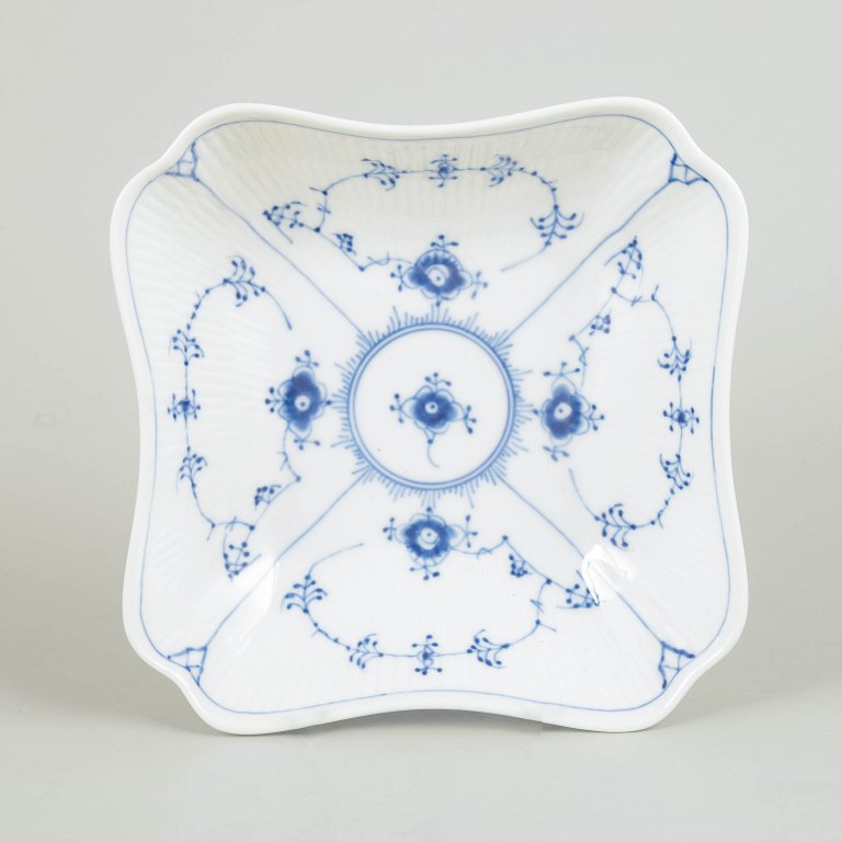 Royal Copenhagen Blue Fluted Plain, square bowl.