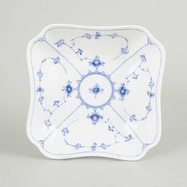 Royal Copenhagen Blue Fluted Plain, square bowl.