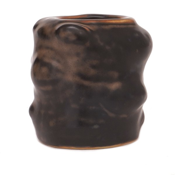 Axel Salto für Royal Copenhagen. Steinzeugvase 21474. Signiert Salto. H: 8,5cm