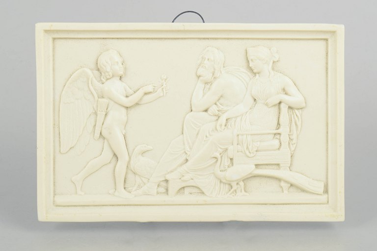Bing & Grøndahl biscuit relief after Thorvaldsen, wall relief.