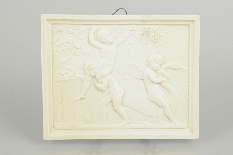 Bing & Grøndahl biscuit relief after Thorvaldsen, wall relief.