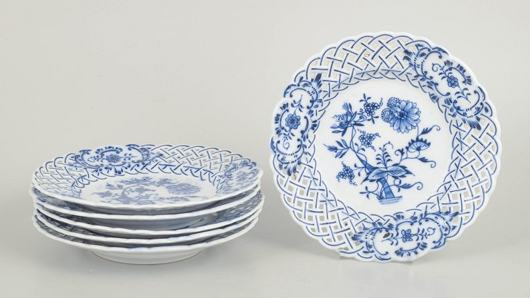 Stadt Meissen, set of six salad plates.
