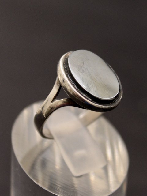 Sterling silver ring with onyx