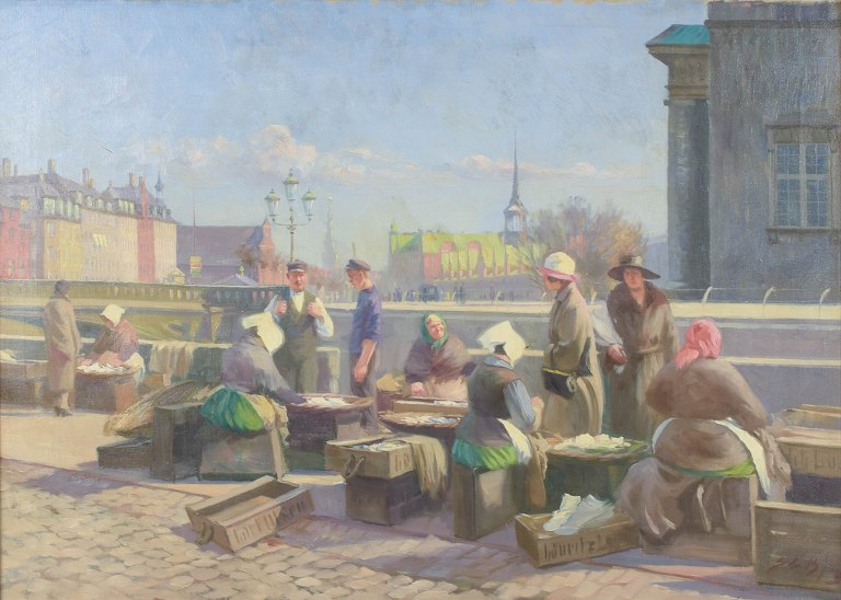 Søren Christian Bjulf, Gammel Strand, listed Danish artist.