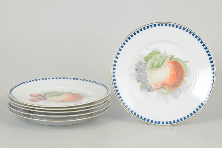 Rosenthal, set of six fruit plates.