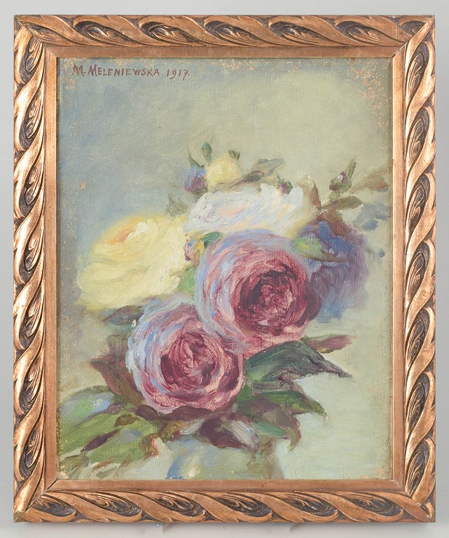 Matilda Meleniewska, oil painting, listed Polish visual artist.