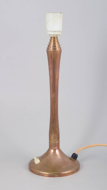 Danish art deco brass table lamp.