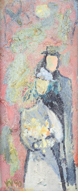 William Hansen, oil on board, listed Danish artist.