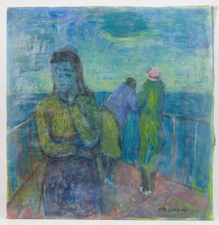 Pär Lindblad, oil painting, listed Swedish artist.