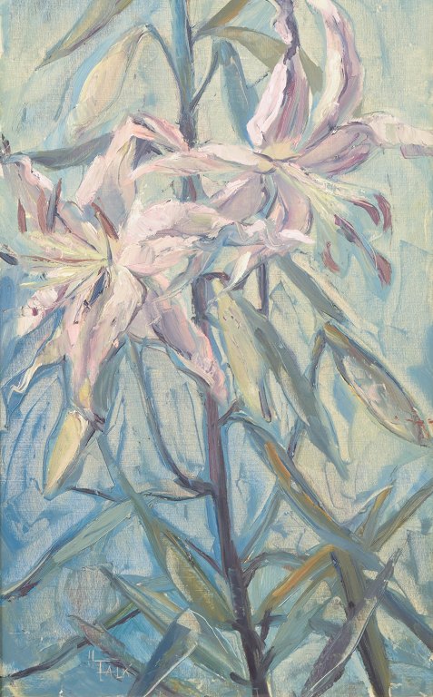 Hildegard Falk, oil painting, listed Swedish-German artist.