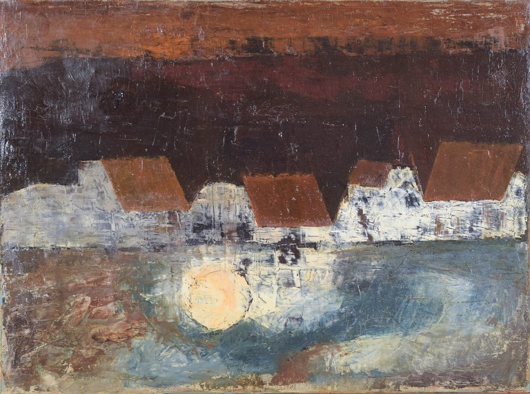 Per Damm, oil on canvas, listed Danish visual artist.