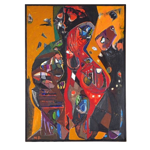 Mogens Balle Painting. Mogens Balle (1921–1988), oil on canvas.The painting is signed "M.B." and titled Maleri ("Painting"), dated 1953. It is therefore an early work from Mogens Balle